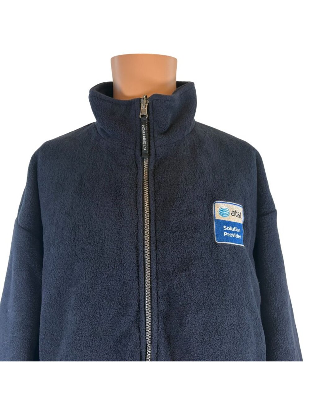 AT&T Employee Fleece Jacket Mens Size L Stormtech Full Zip Blue